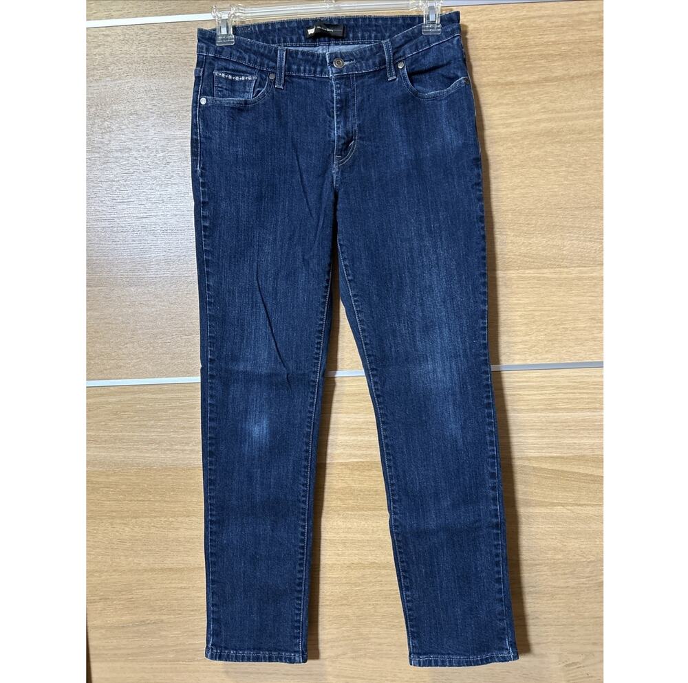 Levis Mid Rise Skinny Jeans Womens Sz 12M W31/L32 Blue Denim embroidered